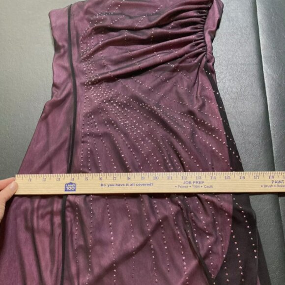 Vintage Byer Too Womens Beaded Mesh Midi Dress Size M Whimsigoth Vamp Goth Y2K - Picture 13 of 16